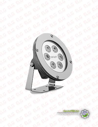 چراغ استخری پایه دار 6 وات گرد IP68 ارتقا صنعت نور مدل نگین