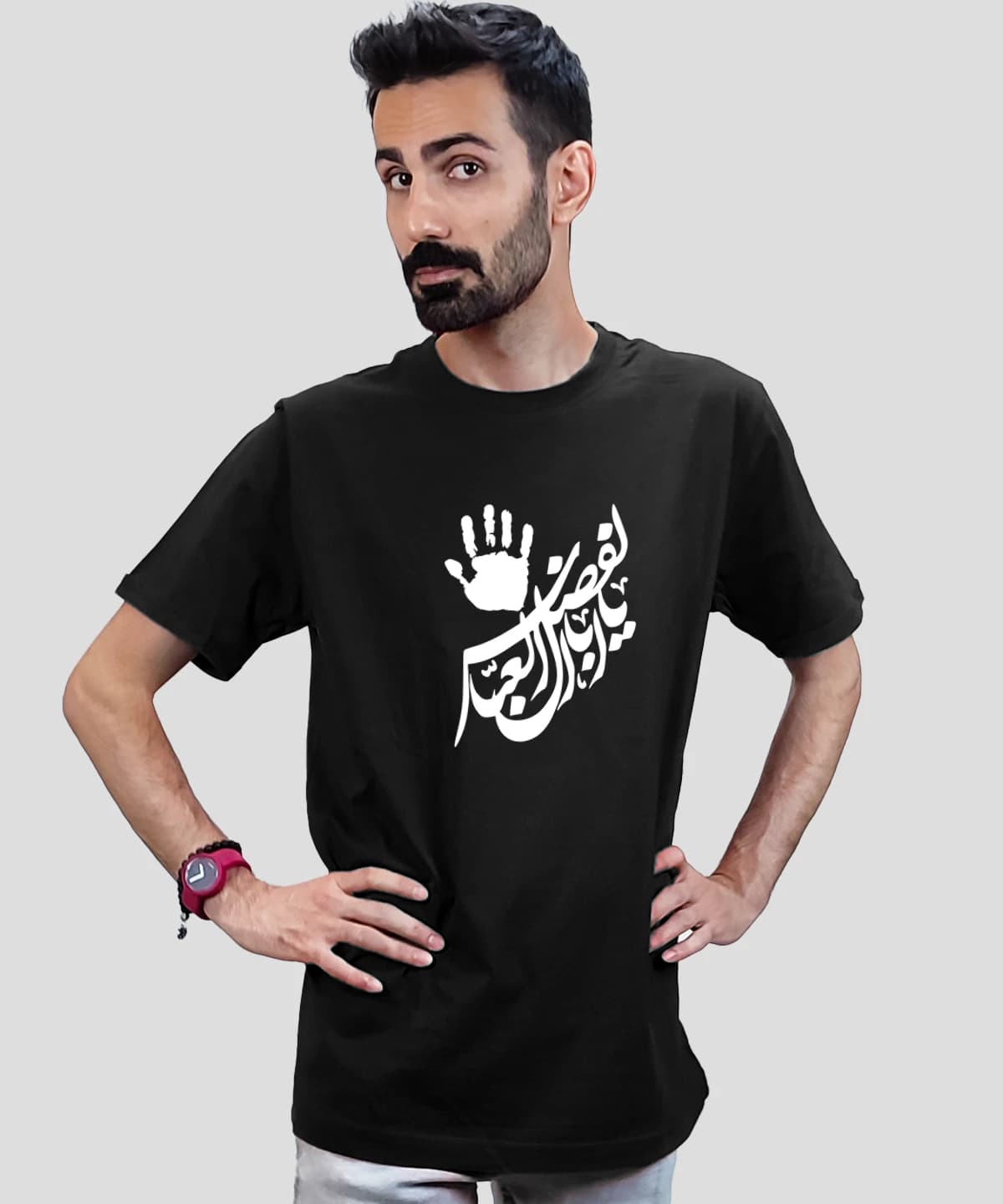 تیشرت مردانه و زنانه مذهبی طرح یا اباالفضل عباس کد 495 — تصویر ۴