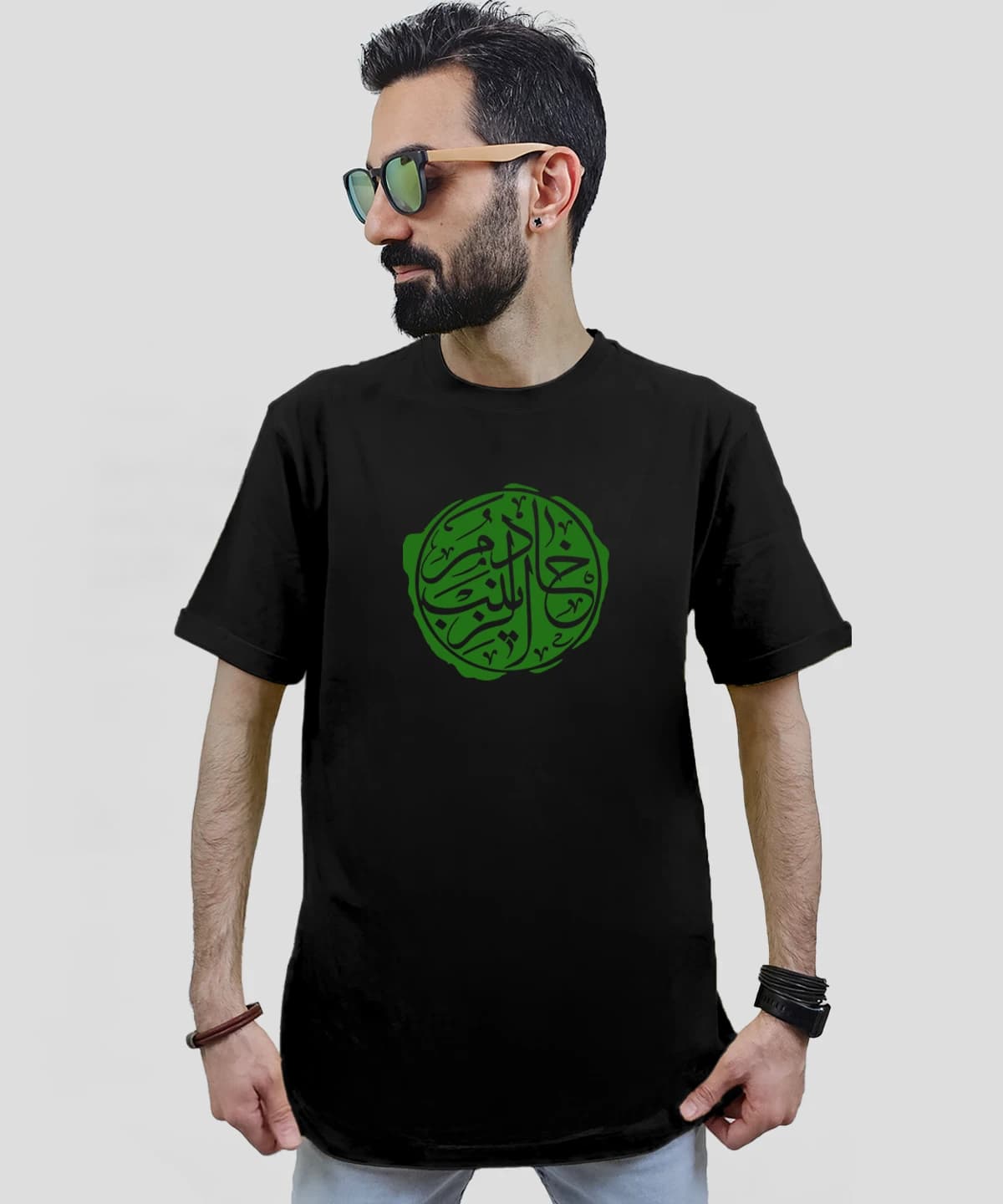 تیشرت مردانه و زنانه مذهبی طرح خادم الزینب کد 483 — تصویر ۲