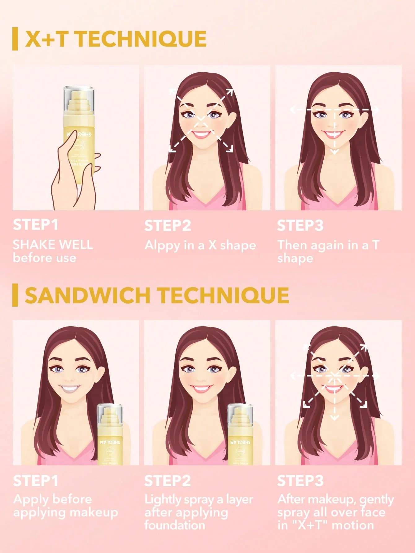 اسپری فیکس شیگلم مدل Matte Fresh | تثبیت کننده آرایش با فینیش مات — تصویر ۴