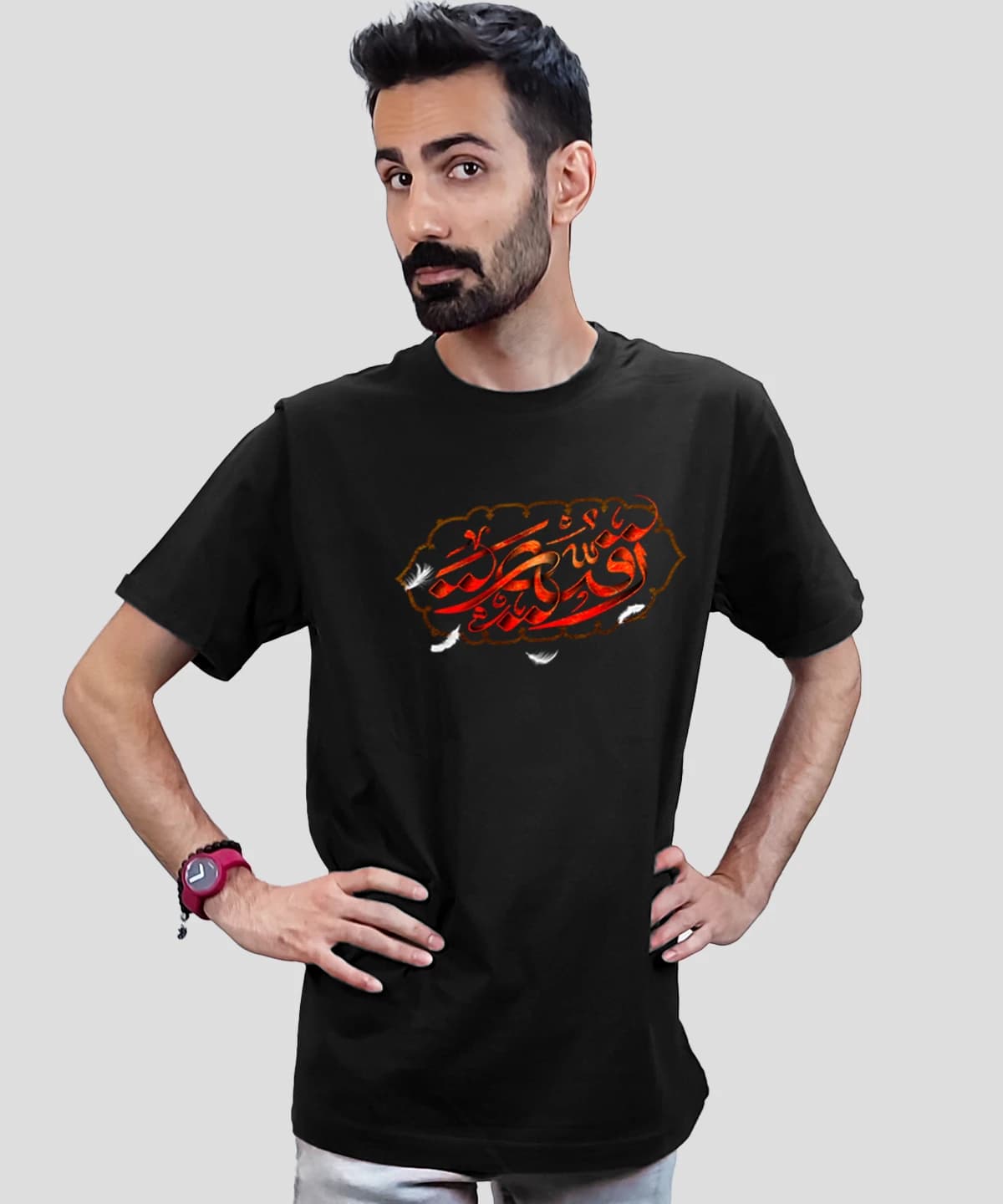 تیشرت مردانه و زنانه مذهبی طرح یا رقیه (س) کد 479 — تصویر ۳