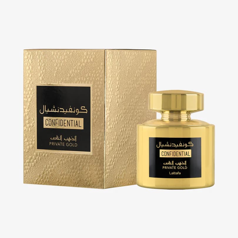 ادکلن Lattafa Confidential Private Gold-ادکلن لطافه کانفیدنشال پرایوت گلد