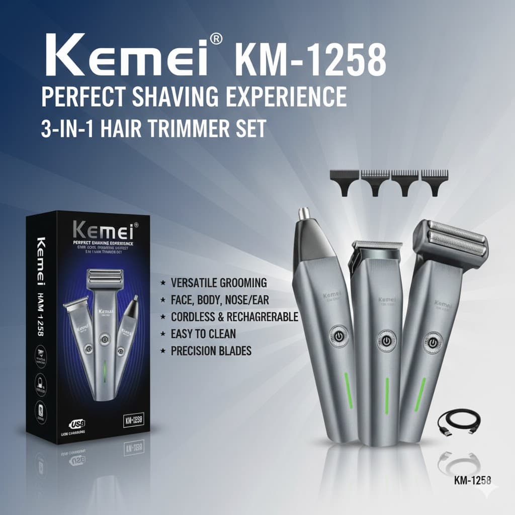 ریش تراش کیمی مدل KM-1258 — تصویر ۷