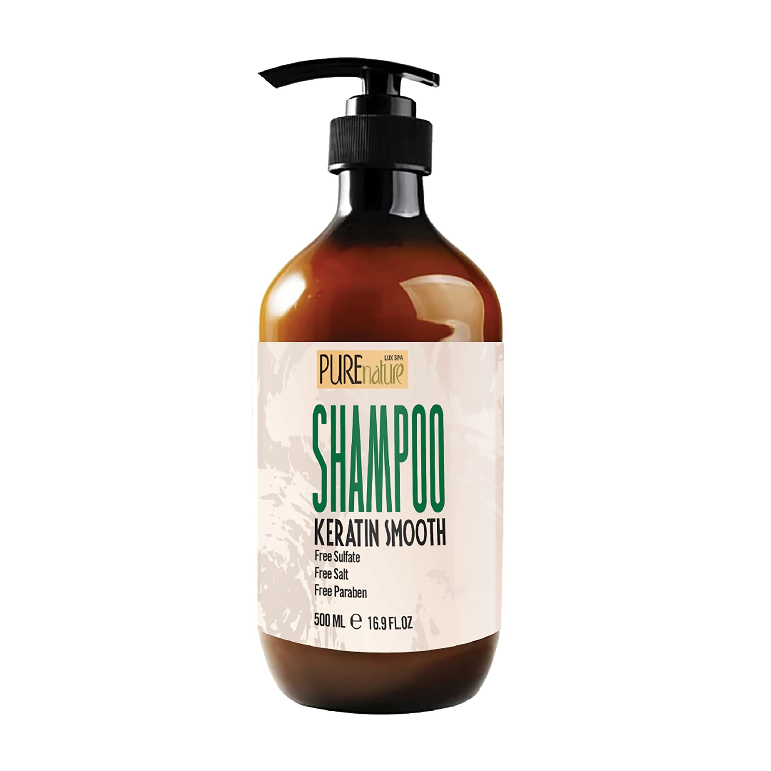 شامپو بدون سولفات پیور نیچر مدل Keratin Smooth
