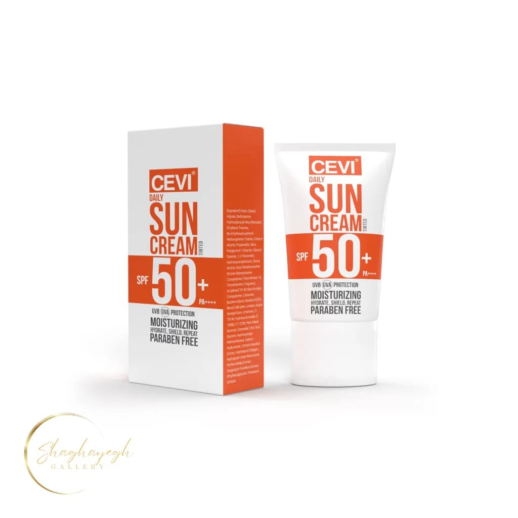 کرم ضدآفتاب رنگی سی‌وی CEVI Daily Sun Cream SPF50+ — تصویر ۲