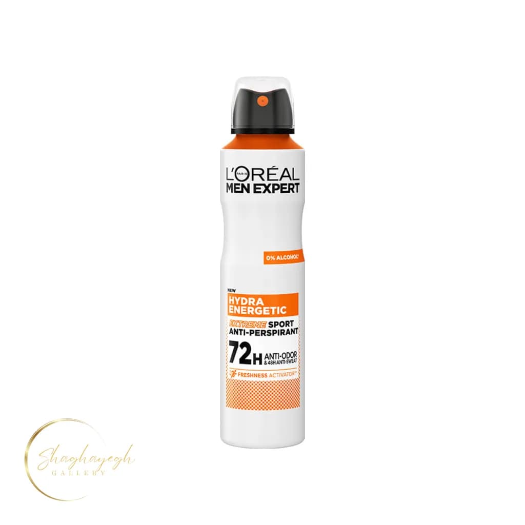 اسپری ضدتعریق لورآل من اکسپرت مدل هیدرا انرژتیک L’Oréal Men Expert Hydra Energetic 72H