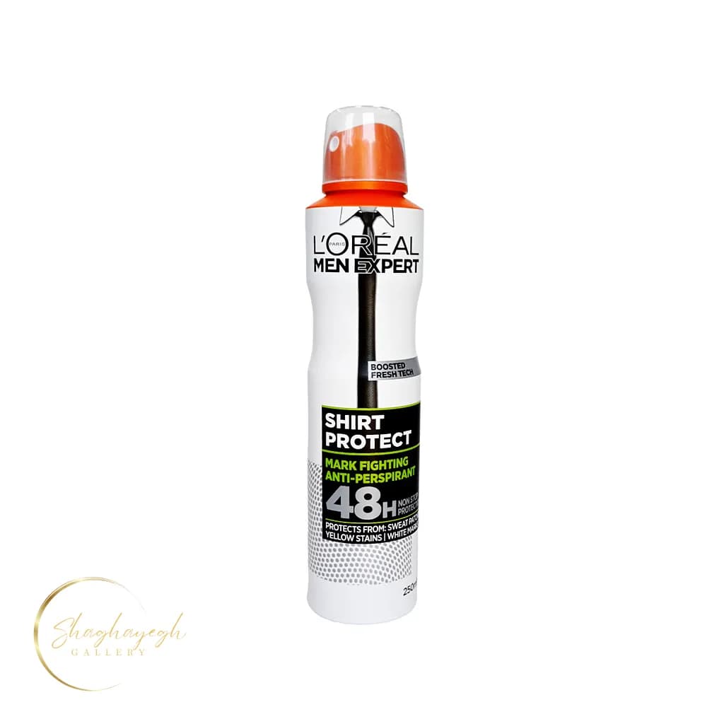 اسپری ضدتعریق لورآل من اکسپرت شرت پروتکت 48 ساعته 250 میلL’Oréal Men Expert Shirt Protect 48H