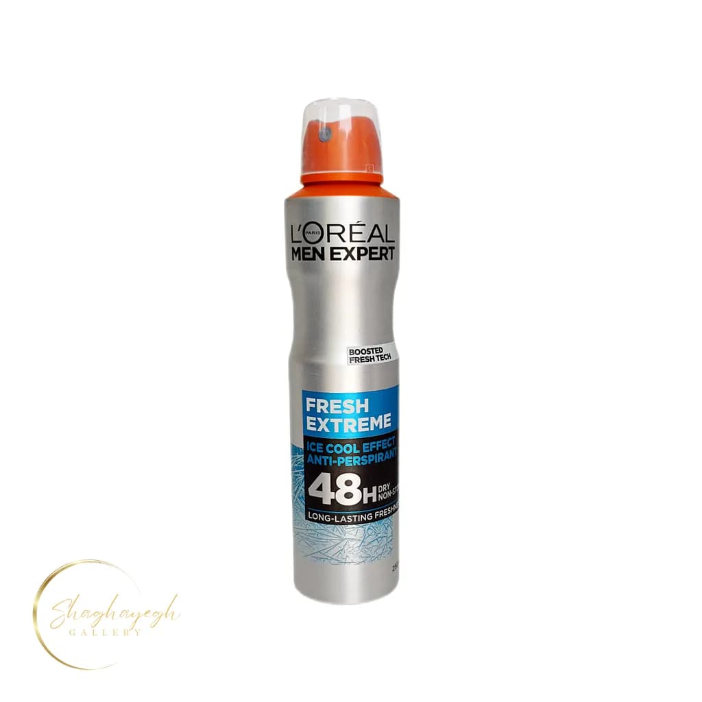 اسپری ضدتعریق لورآل من اکسپرت فرش اکستریم 48 ساعته 250 میل L’Oréal Men Expert Fresh Extreme 48H
