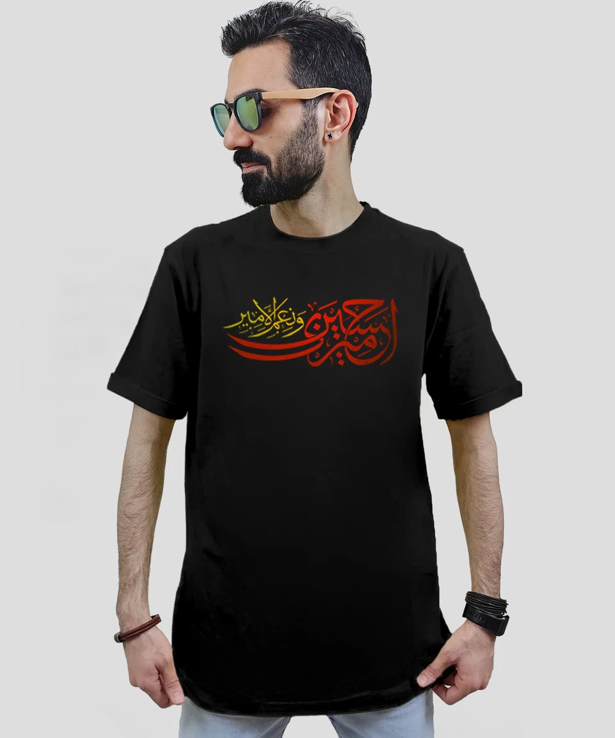 تیشرت مردانه و زنانه مذهبی طرح امیری حسین و نعم الامیر کد 444 — تصویر ۴
