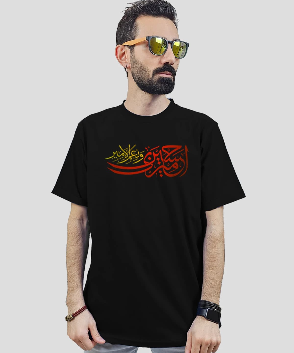 تیشرت مردانه و زنانه مذهبی طرح امیری حسین و نعم الامیر کد 444 — تصویر ۳
