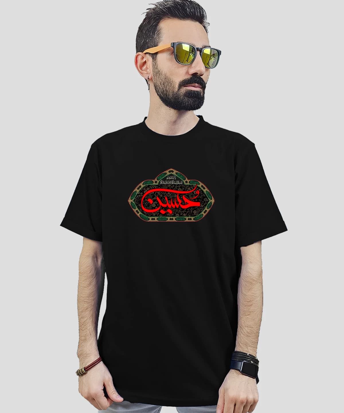 تیشرت مردانه و زنانه مذهبی طرح حسین (ع) — تصویر ۳