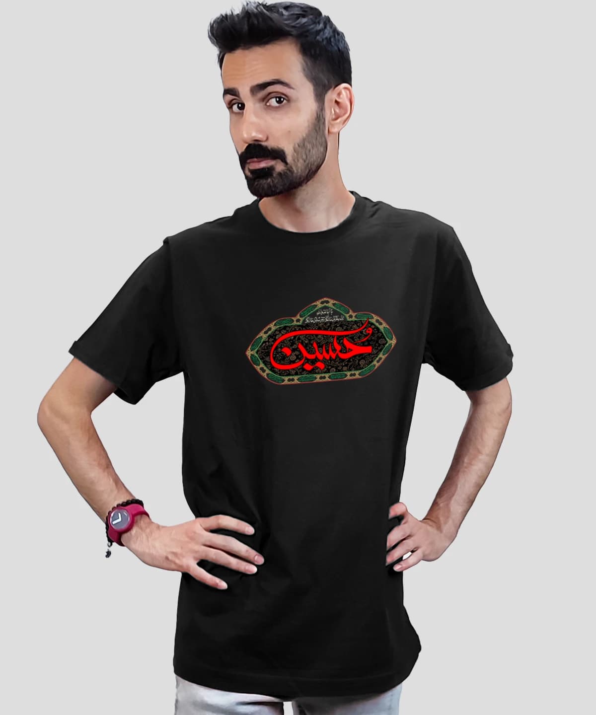 تیشرت مردانه و زنانه مذهبی طرح حسین (ع) — تصویر ۴