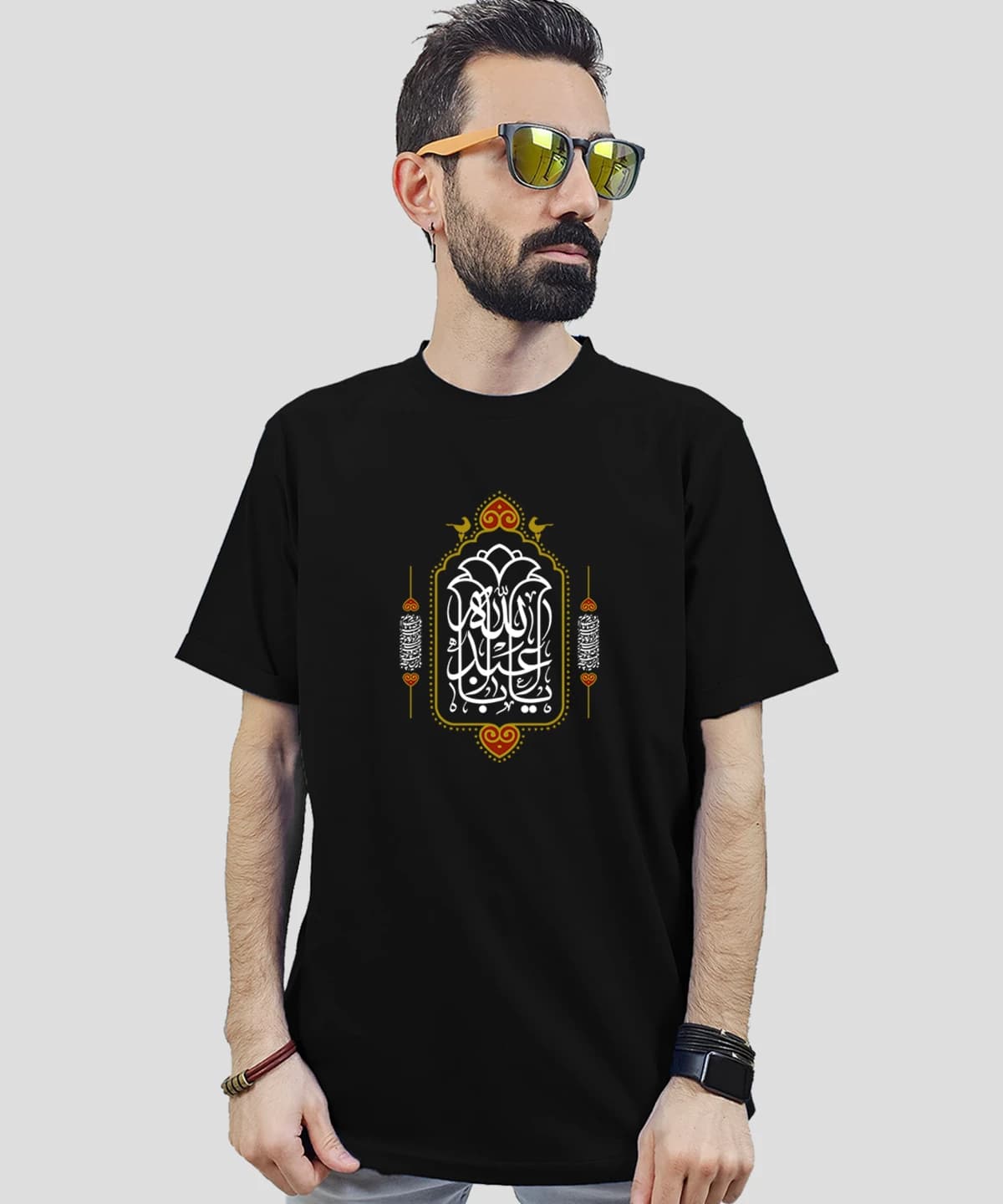 تیشرت مردانه و زنانه مذهبی طرح یا ابا عبدالله کد 434 — تصویر ۲