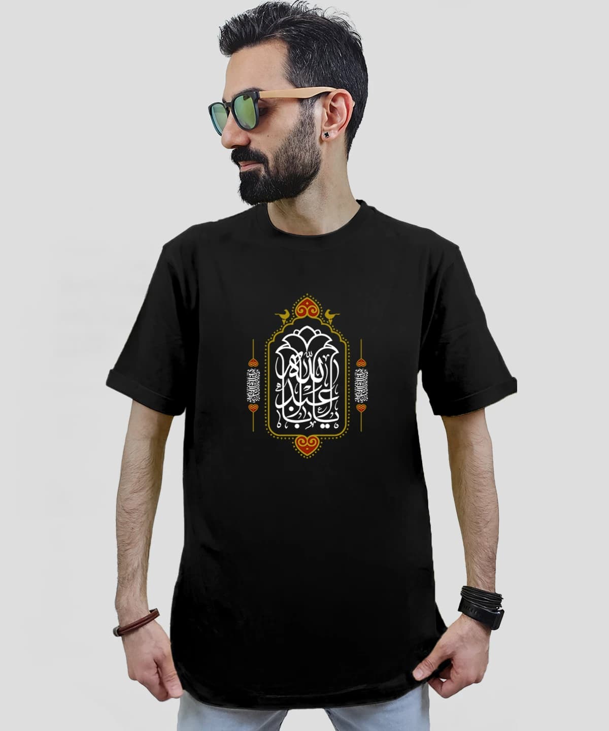 تیشرت مردانه و زنانه مذهبی طرح یا ابا عبدالله کد 434