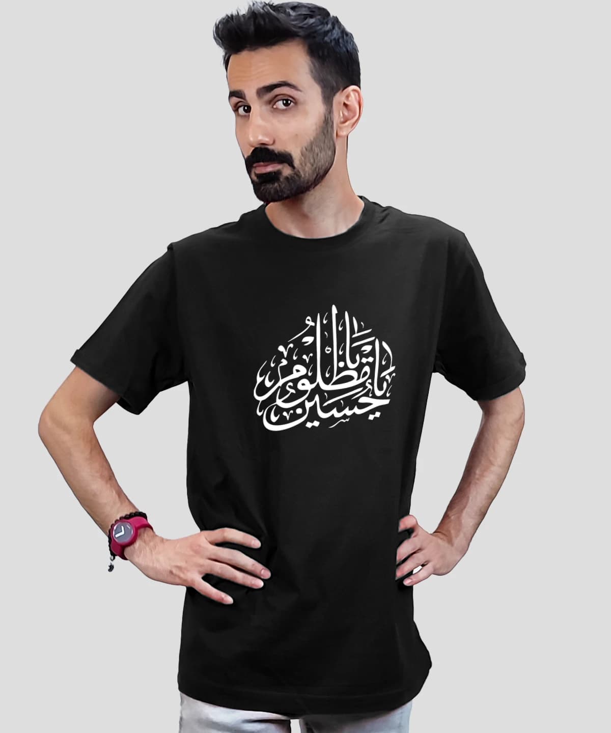 تیشرت مردانه و زنانه مذهبی طرح یا حسین مظلوم