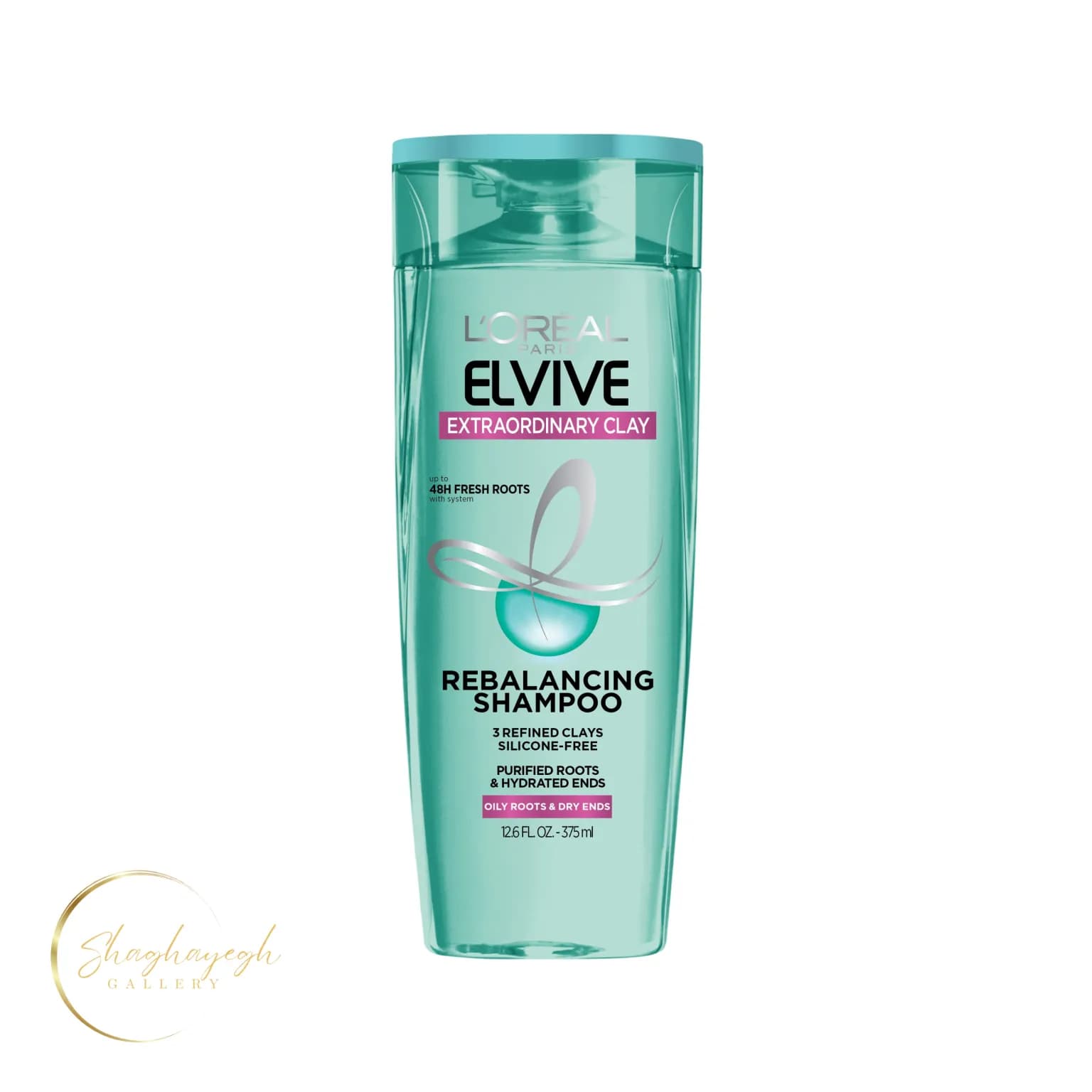 شامپو متعادل‌کننده ریشه چرب و ساقه خشک لورآل خاک رس 375 میل L’Oréal Elvive Extraordinary Clay