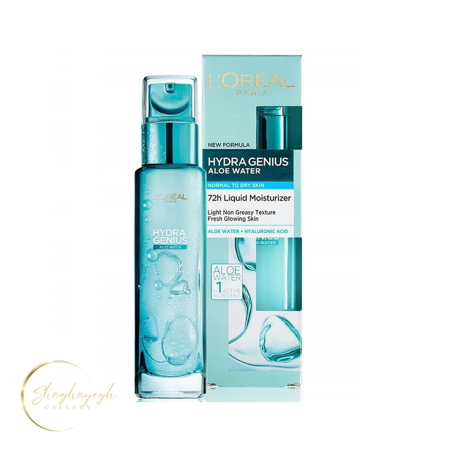 مرطوب‌کننده مایع 72 ساعته هیدرا جنیوس پوست نرمال تا خشک لورآل 70 میل L’Oréal Hydra Genius