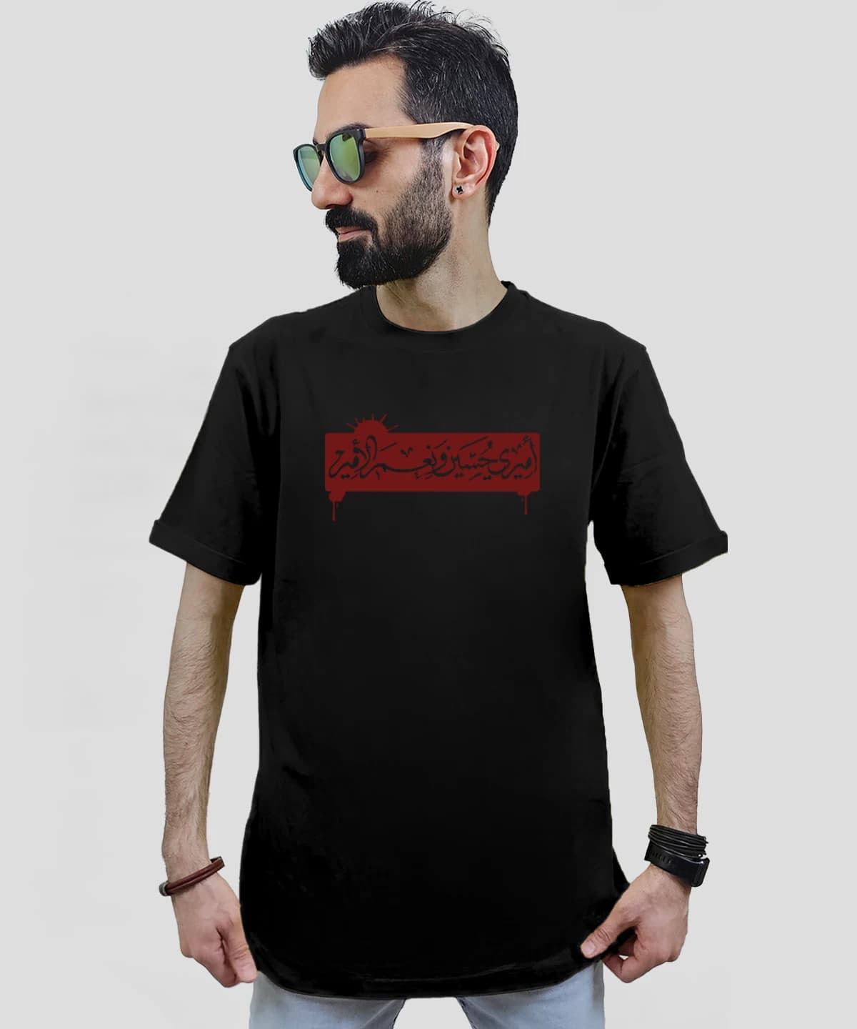 تیشرت مردانه و زنانه مذهبی طرح امیری حسین و نعم الامیر کد 416 — تصویر ۲