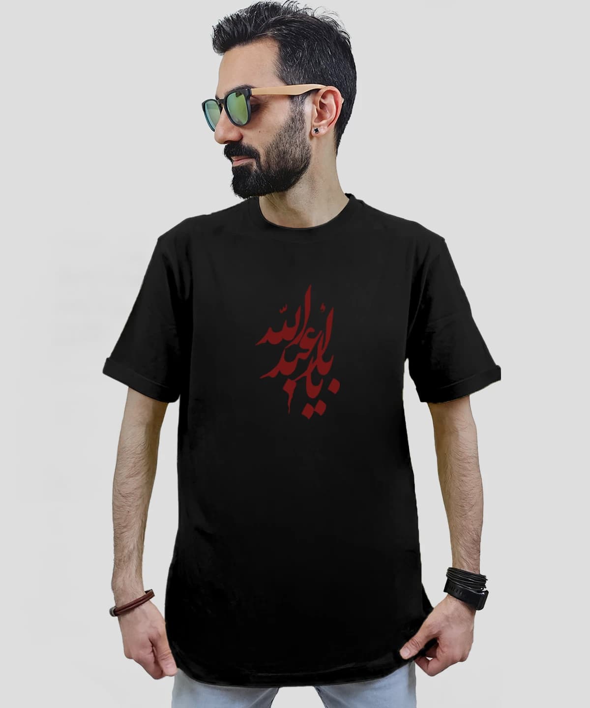 تیشرت مردانه و زنانه مذهبی طرح یا ابا عبدالله کد 415