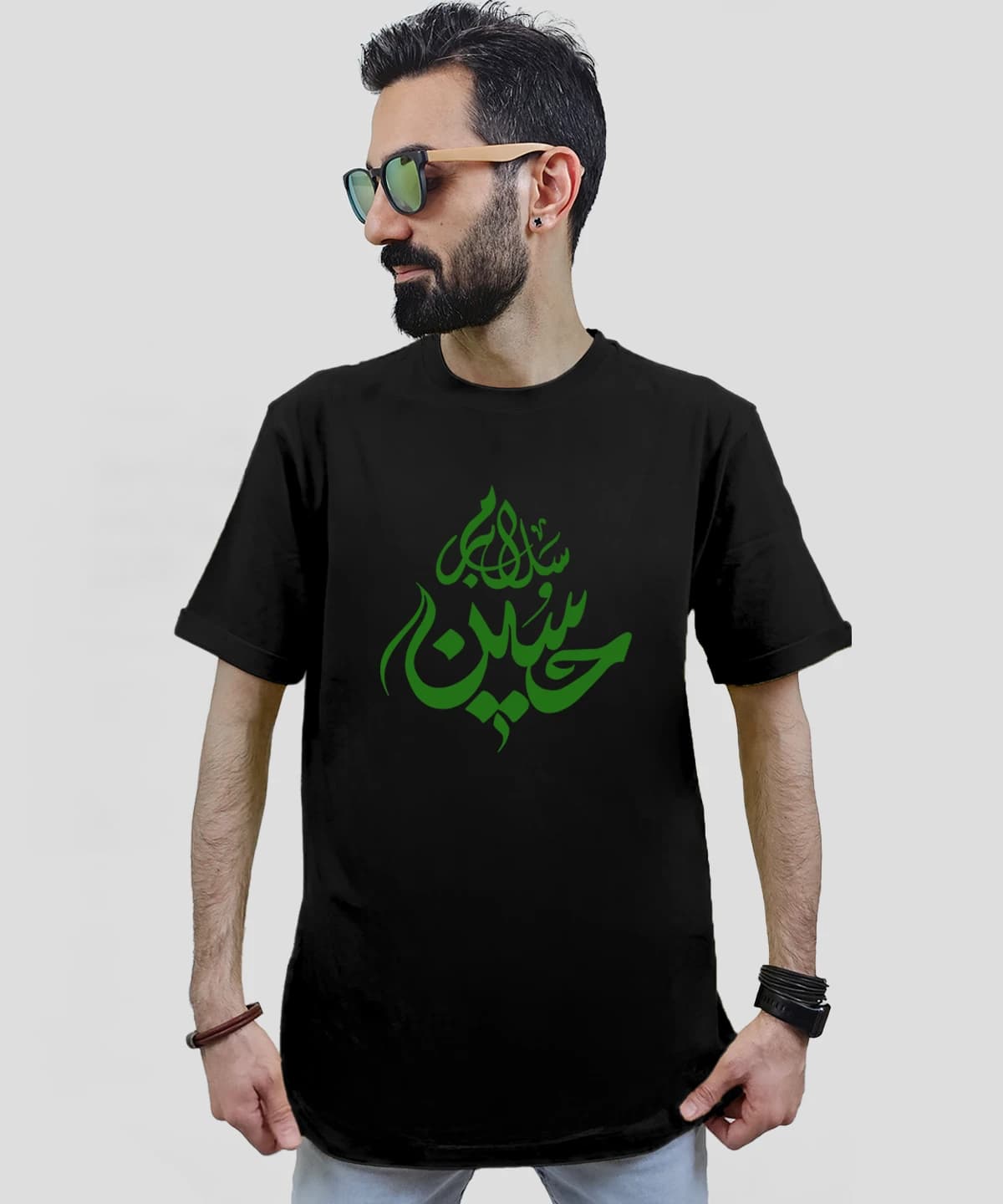 تیشرت مردانه و زنانه مذهبی طرح سلام بر حسین کد 413