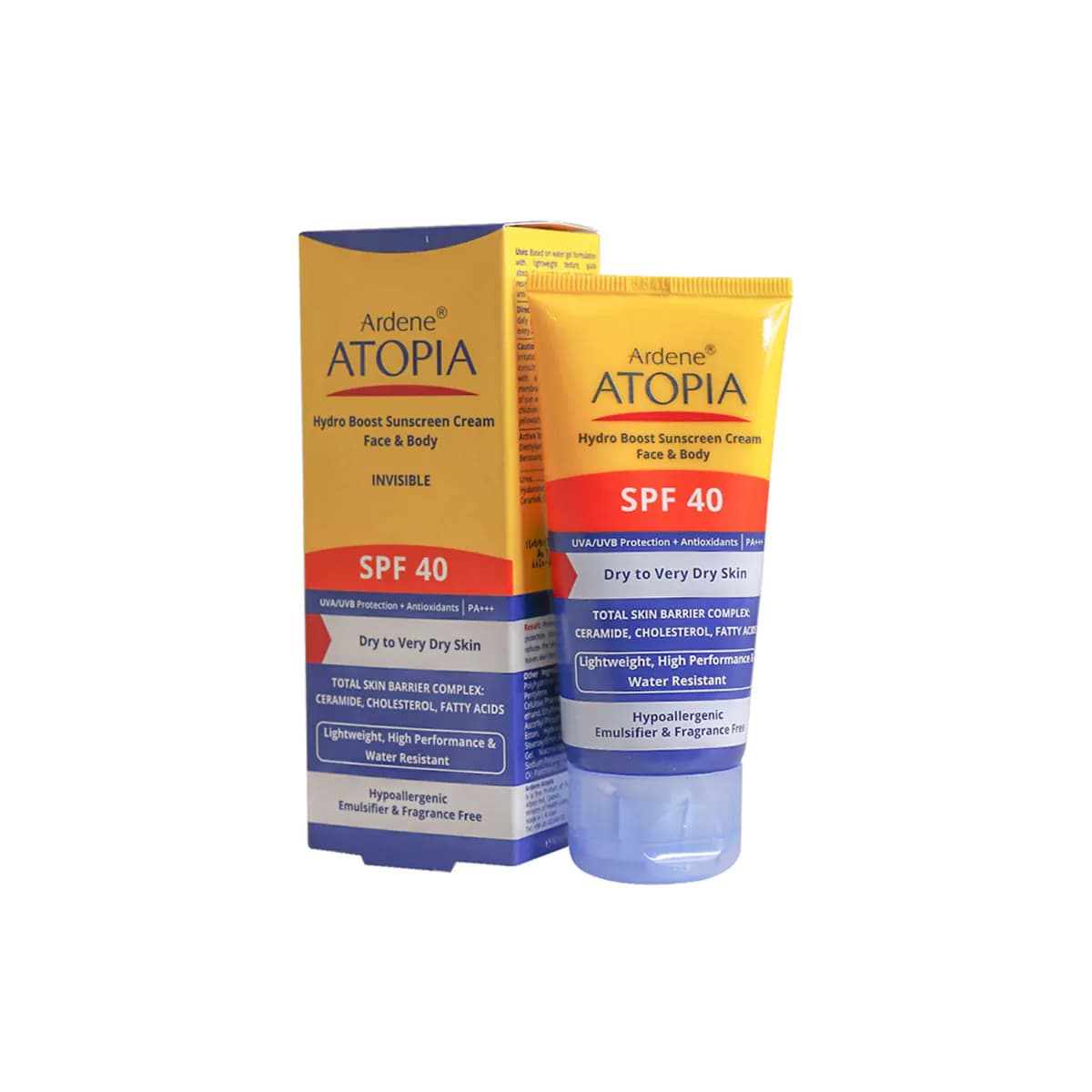کرم ضدآفتاب رطوبت رسان پوست خشک SPF40 آردن آتوپیا