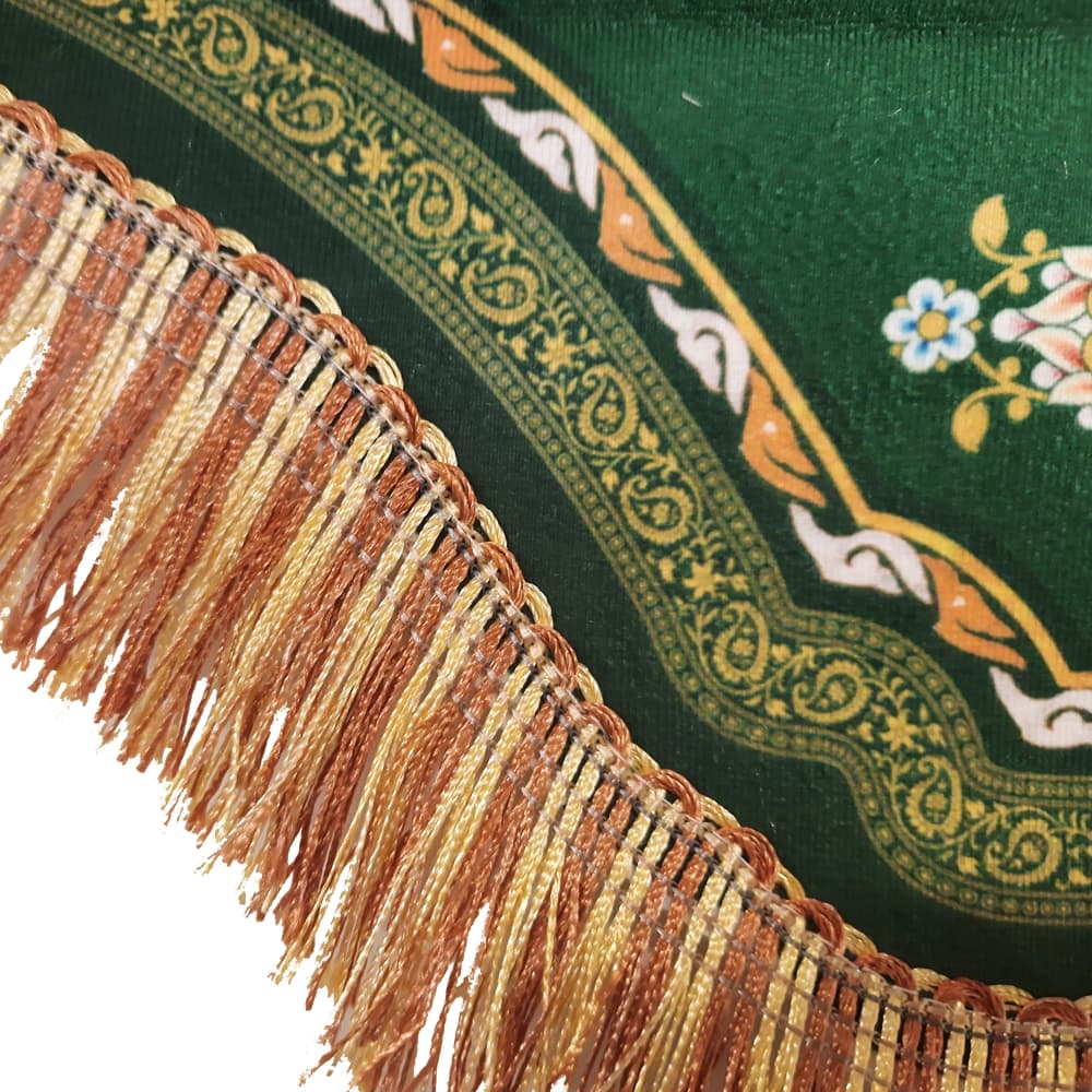 کتیبه غدیر مخمل با شعار اشهد ان علیا ولی الله السلام علیک یا امیر المومنین زمینه سبز — تصویر ۴