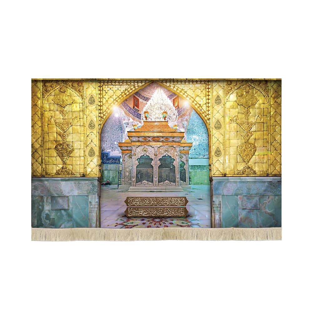 کتیبه مخمل تصویری ضریح حرم امام حسین علیه السلام کد 51571