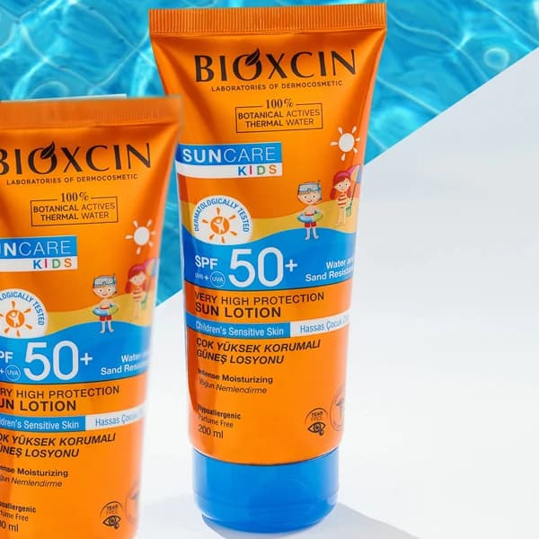 کرم ضد آفتاب بیوکسین کودک spf 50 پوست حساس حجم 200 میلی — تصویر ۲