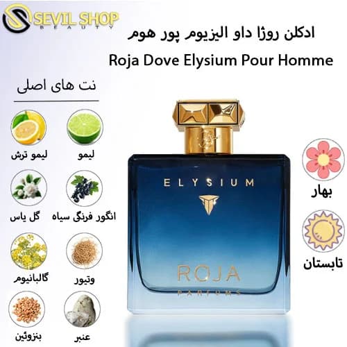 ادکلن روژا داو الیزیوم پور هوم Roja Dove Elysium Pour Homme Parfum Cologne — تصویر ۲