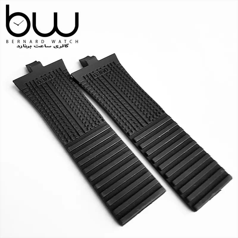 بند رابر ساعت مچی پورشه دیزاین مشکی | Porsche Design P6360 Strap — تصویر ۳
