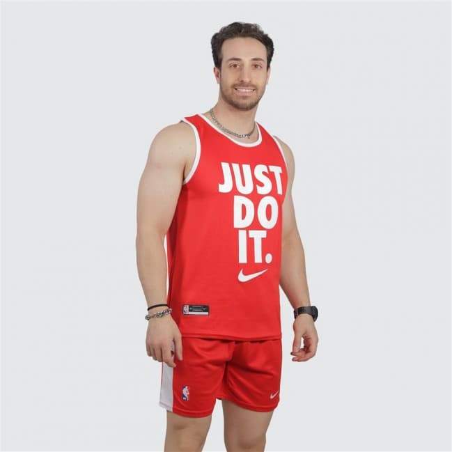 ست مردانه تاپ حلقه ای و شلوارک سوزنی just do it کد 51010 تکی — تصویر ۵