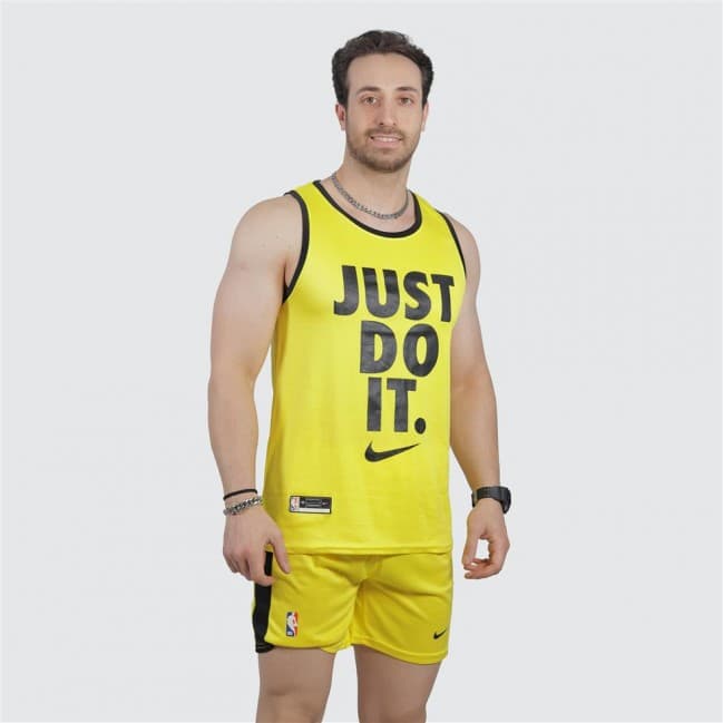 ست مردانه تاپ حلقه ای و شلوارک سوزنی just do it کد 51010 تکی — تصویر ۳