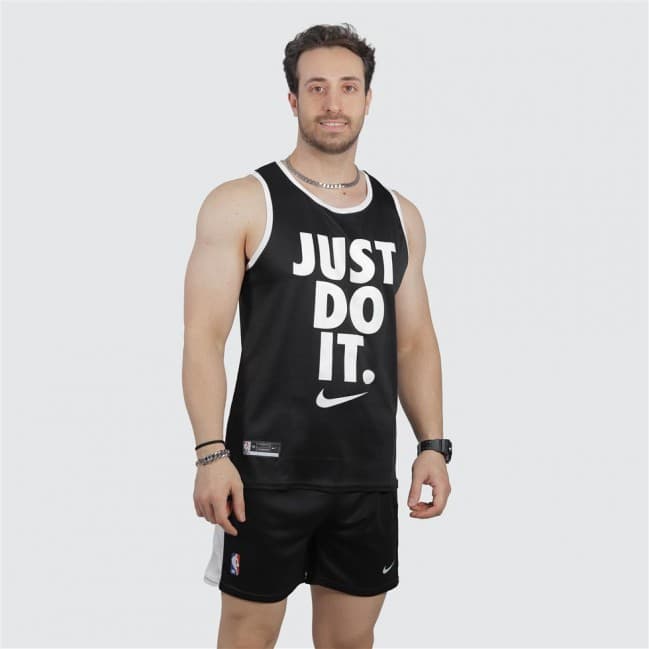 ست مردانه تاپ حلقه ای و شلوارک سوزنی just do it کد 51010 تکی — تصویر ۲