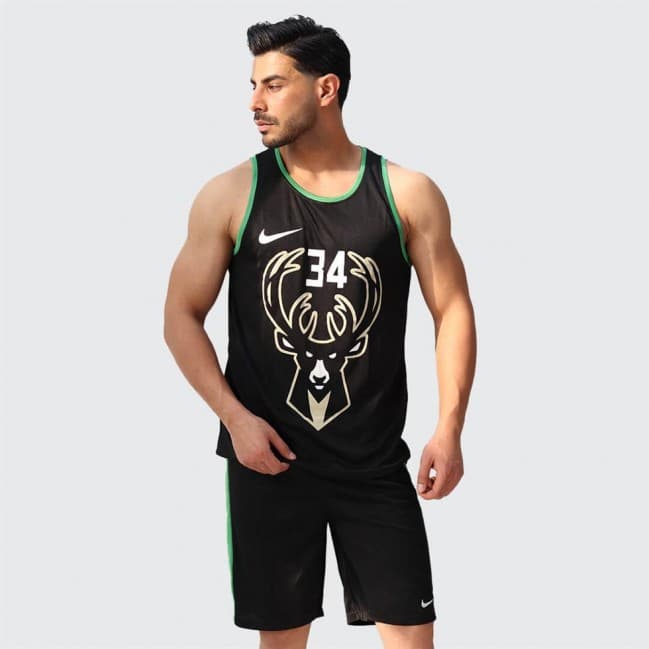 ست مردانه حلقه ای و شلوارک بلند بسکتبالی BUCKS کد 51070 تکی — تصویر ۷