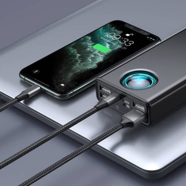 پاوربانک باسئوس مدل AMBLIGHT ظرفیت 30000 میلی آمپر ساعت با توان 65 وات — تصویر ۴