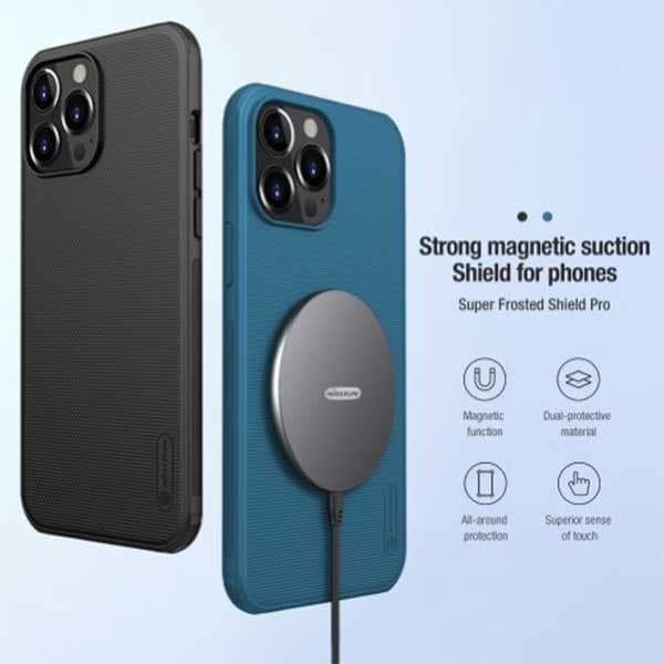 قاب مگنتی نیلکین مدل Super Frosted Shield Pro Magnetic مناسب برای iPhone 13 Pro — تصویر ۷