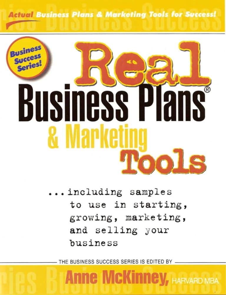 کتاب طرح های کسب و کار واقعی (Real Business Plans) نسخه انگلیسی PDF | Anne McKinney