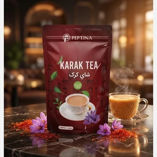 چای کرک زعفرانی پاکت 500 گرمی بدون شکر شیرین شده با استویا پپتینا
