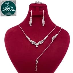 سرویس نقره شاهکار طرح آتنا عیار 925 آبکاری طلاسفید ارسال رایگان — تصویر ۲