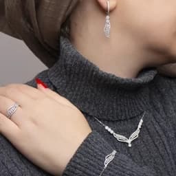 سرویس نقره شاهکار طرح آتنا عیار 925 آبکاری طلاسفید ارسال رایگان — تصویر ۴