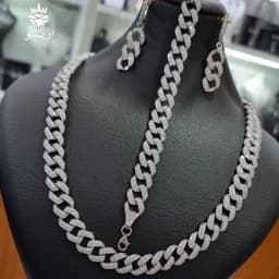 سرویس نقره مجلل و فاخر کارتیر میکرو با عیار 925 و آبکاری طلاسفید دقیقا مشابه نمونه طلا — تصویر ۳
