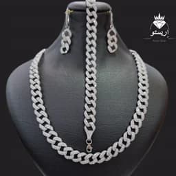 سرویس نقره مجلل و فاخر کارتیر میکرو با عیار 925 و آبکاری طلاسفید دقیقا مشابه نمونه طلا — تصویر ۲