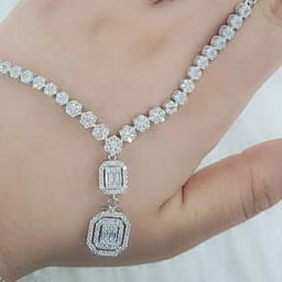 سرویس امرالدنقره 925 طرح جواهر روکش اب طلا — تصویر ۳