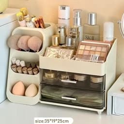 استند لوازم آرایشی وارداتی مناسب دراور اتاق خواب جالوازم آرایش درآور کشو دار کشویی — تصویر ۶