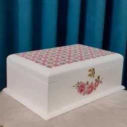 جعبه قرآن عروس چوبی جعبه لوازم آرایش شیکوپاژ — تصویر ۶