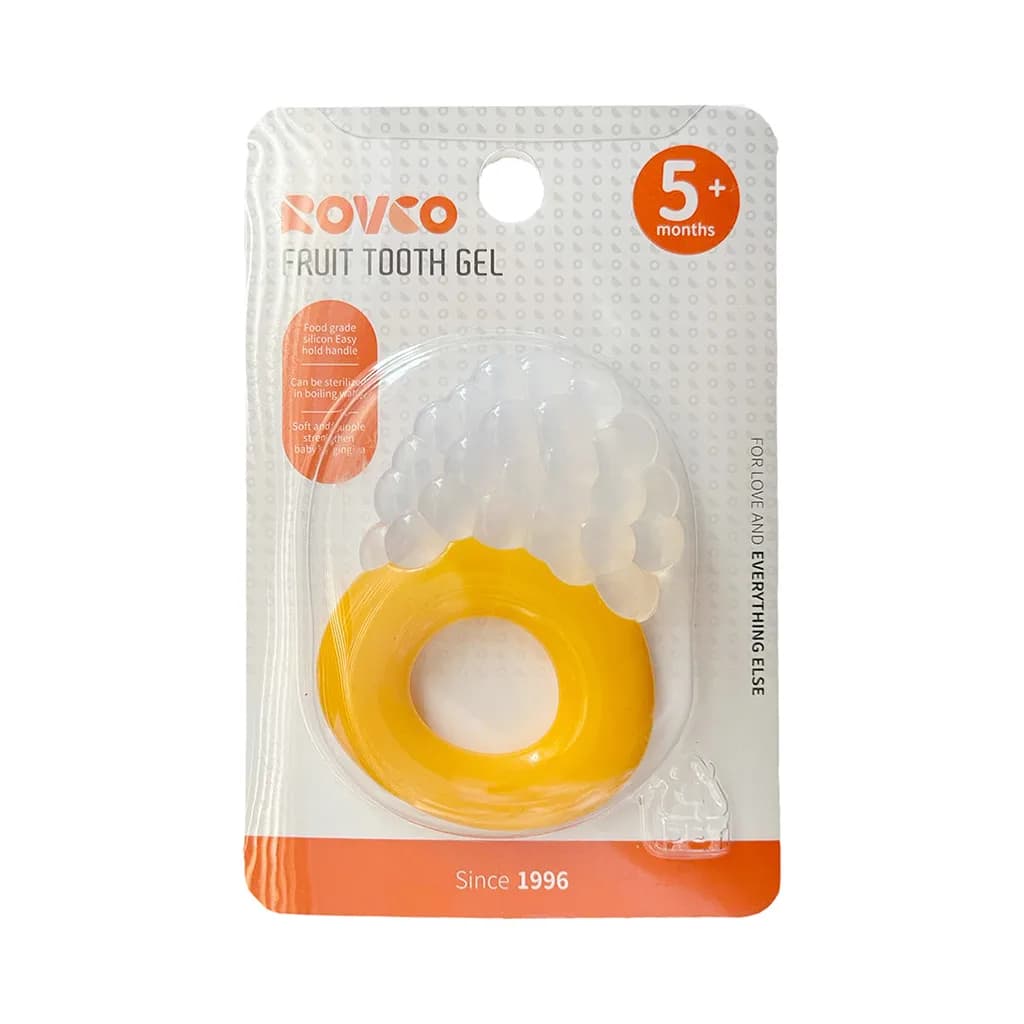 دندانگیر دسته دار سر سیلیکونی طرح انگور 5+ماه روکو Rovco — تصویر ۳
