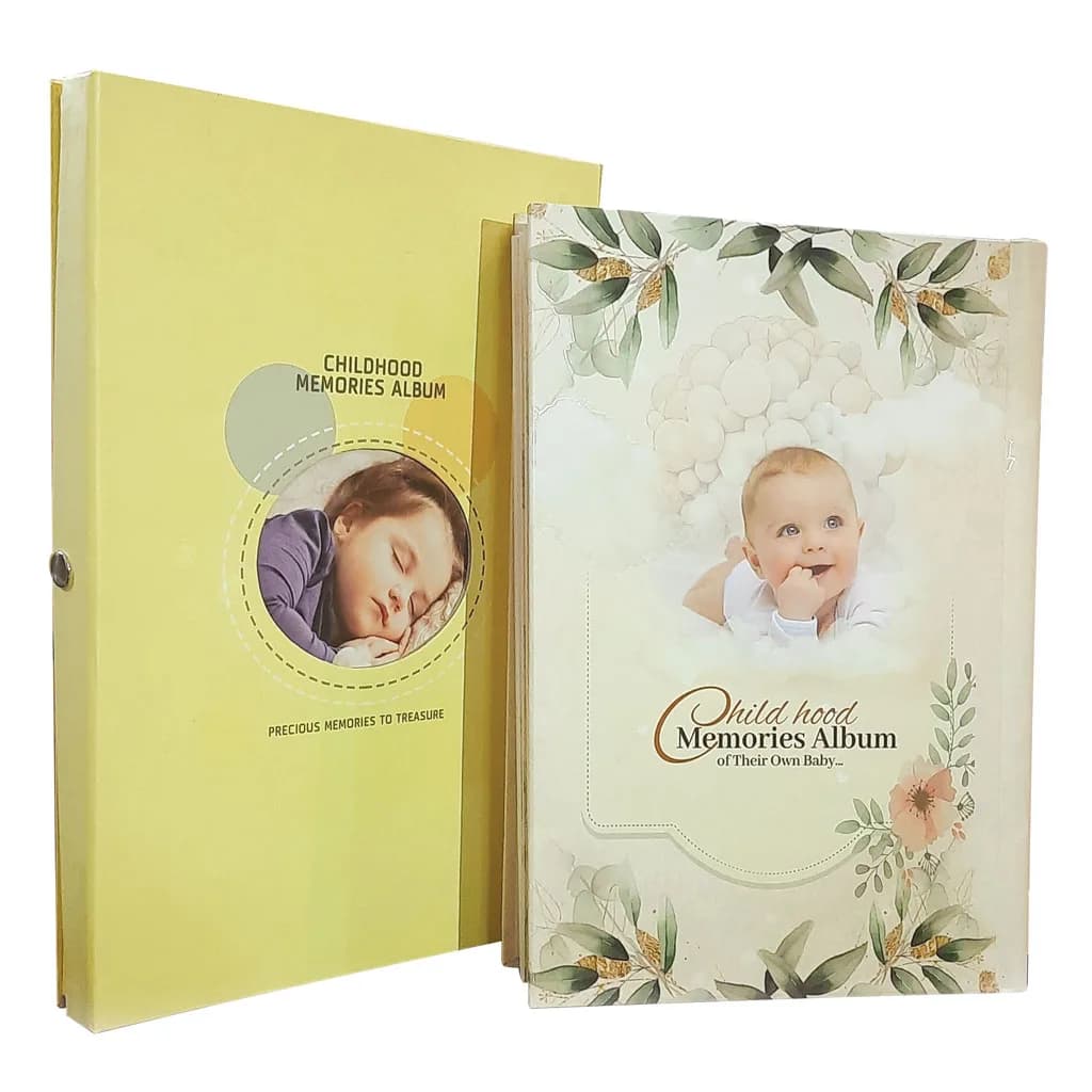 آلبوم خاطرات کودک و نوزاد 46برگی جعبه دار طرح ChildHood