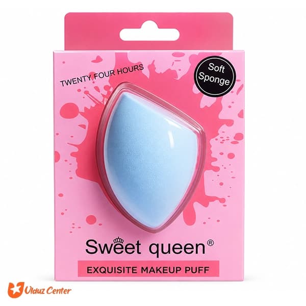 پد آرایشی Sweet Queen طرح تخم مرغی برش دار