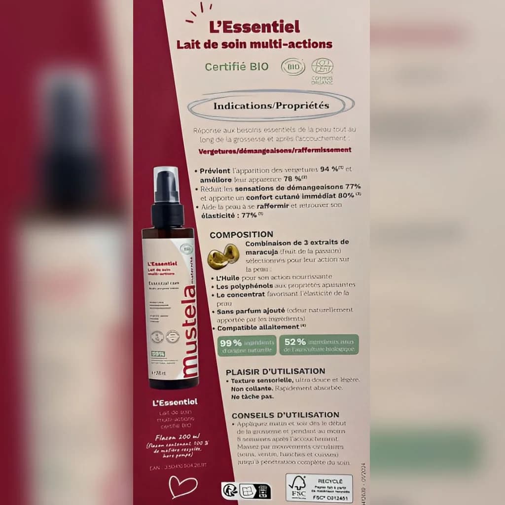 اسپری لوسیون ضد ترک ماستلا 3كاره بارداری 200میل Mustela — تصویر ۴