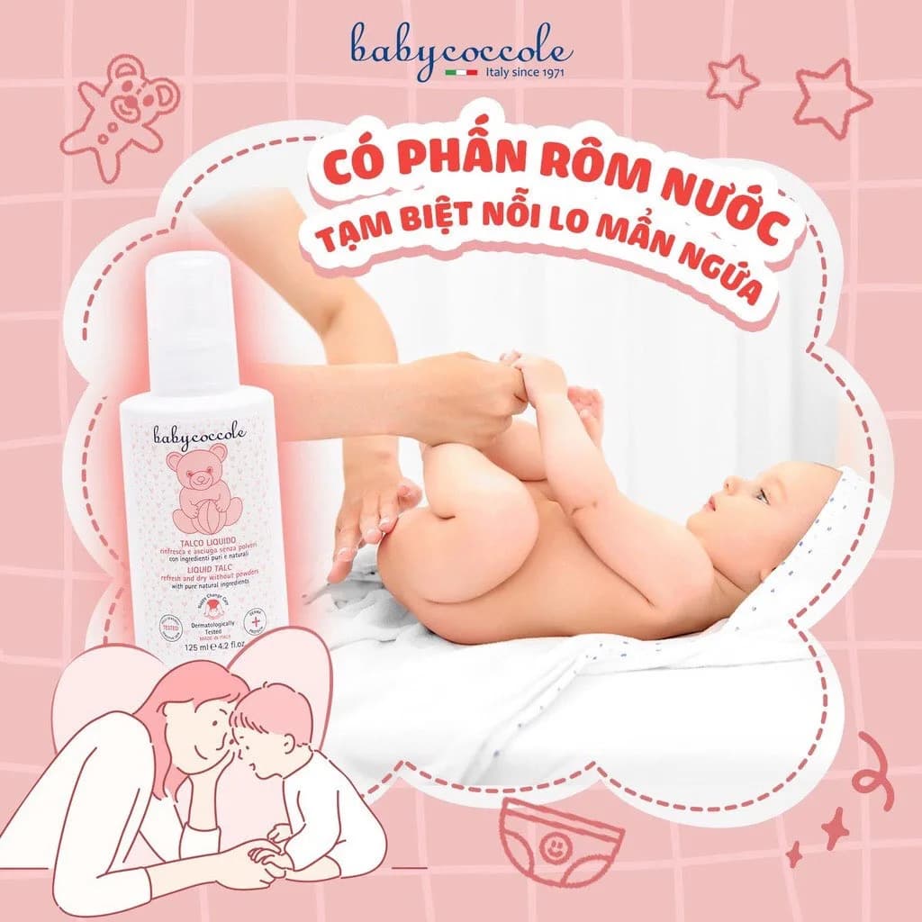 پودر تالک مایع کرم سوختگی 30میل بی بی کوکول Baby coccole — تصویر ۴
